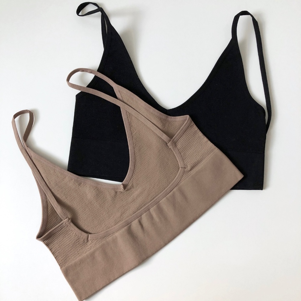 XS Nude Seamless Low Back Bralette llellie ss19 - Picture 2 of 7